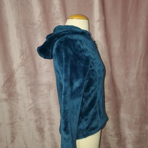 Magellan Girls Hoodie Velour Fleece Dark Green Blue Zip Up Jacket Size Large - Picture 2 of 5
